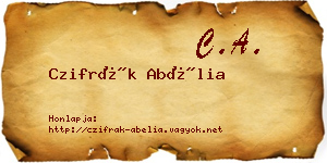 Czifrák Abélia névjegykártya
